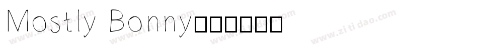 Mostly Bonny字体转换